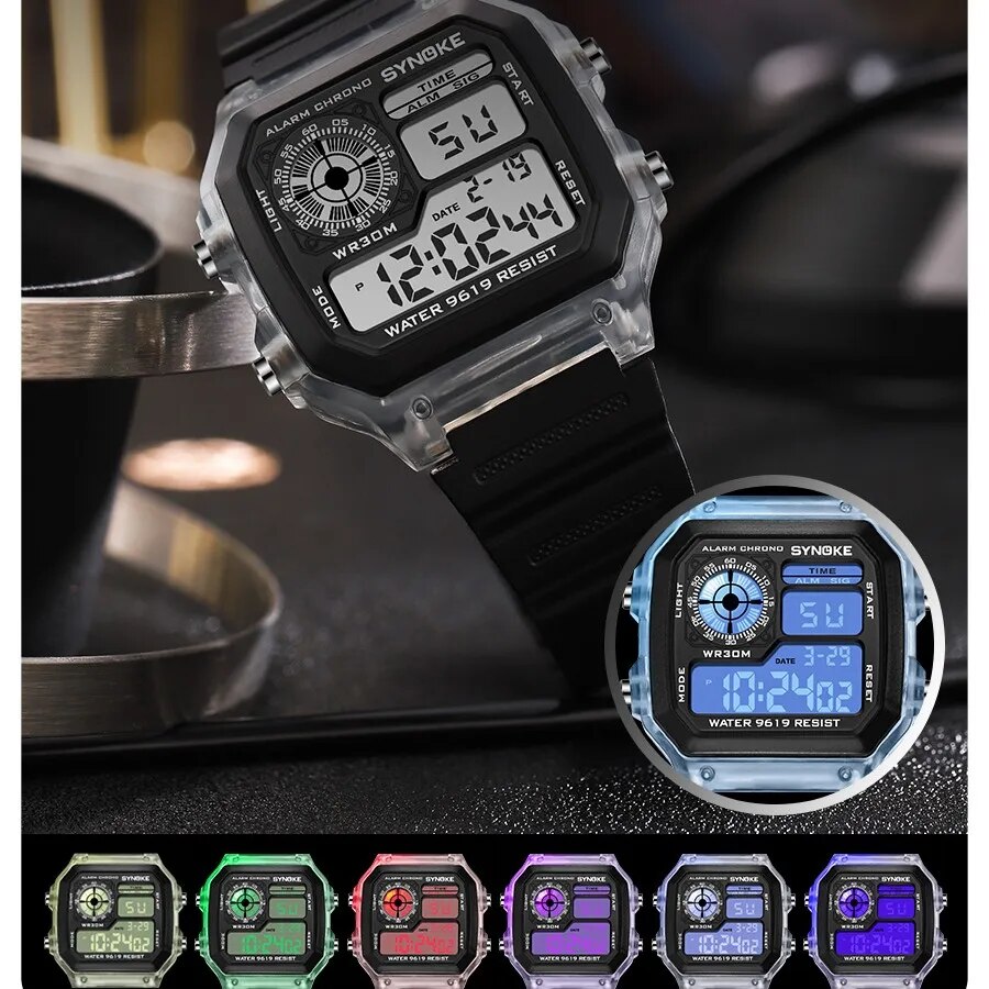 SYNOKE 디지털 시계 남성 스포츠 빛나는 다기능 방 - Running Watch 리뷰 및 가격
