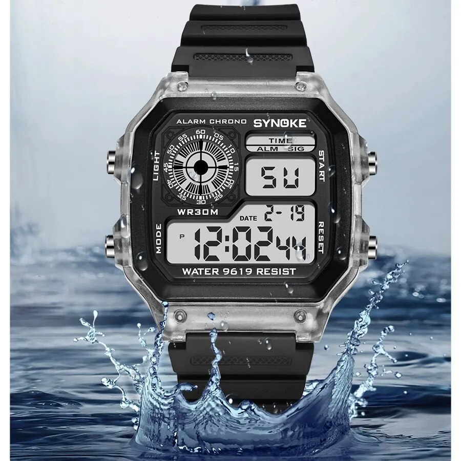 SYNOKE 디지털 시계 남성 스포츠 빛나는 다기능 방 - Running Watch 리뷰 및 가격