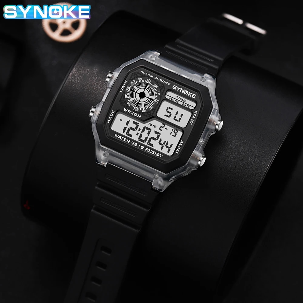 SYNOKE 디지털 시계 남성 스포츠 빛나는 다기능 방 - Running Watch 리뷰 및 가격