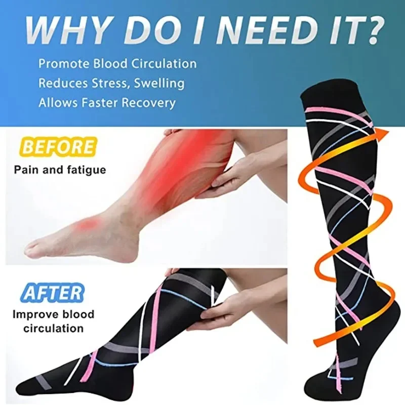 남녀공용 압박 양말 (남성 및 여성용) 의료용 당뇨병  - Sports Socks 리뷰 및 가격