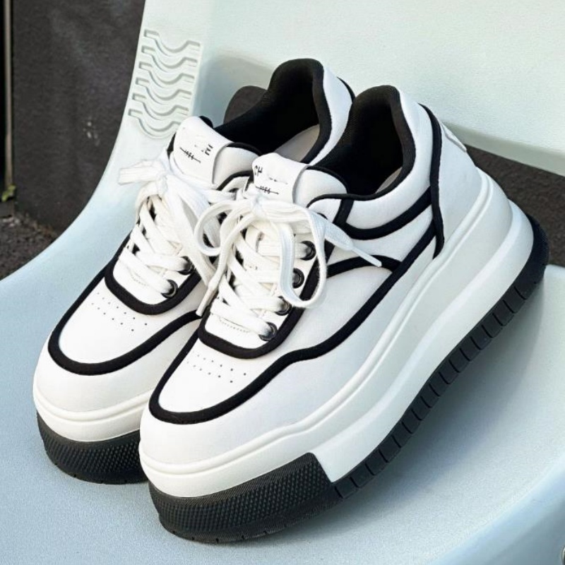새로운 가죽 여성용 화이트 통기성 캐주얼 여성 벌커나이 - Running Shoes Women 리뷰 및 가격